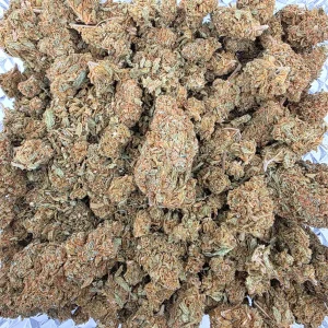 God Bud cannabis flower in a resealable mylar bag