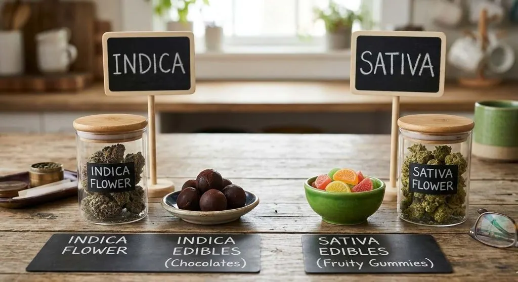 Indica, Sativa, or Hybrid: How to Choose the Right Strain for the Effect You Want Indica vs sativa vs hybrid cannabis strain chart