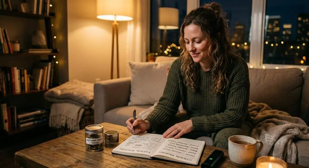 Top 5 Cannabis Strains for Winding Down in the Evening Indica or sativa for sleep comparison chart and cannabis buds